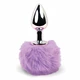FeelzToys Bunny Tails Butt Plug Purple  - Análny kolík s fialovým brmbolcom