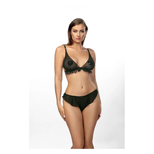 Anais Apparel Luxury Vanilla - komplet dwu częściowy, Czarny
