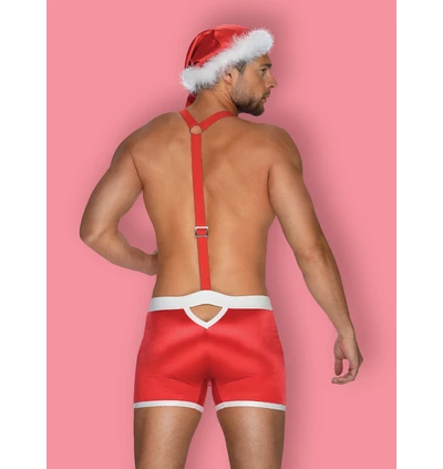 Obsessive Mr Claus - Męski Strój seksownego Mikołaja, Czerwony
