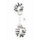 ShotsToys Furry Handcuffs Zebra  - Putá s kožušinou zebra
