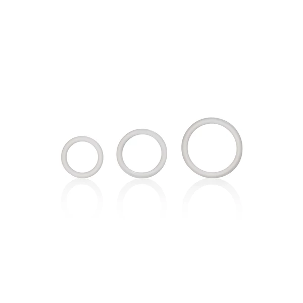 CalExotixs Silicone Support Rings Clear - Zestaw elastycznych pierścieni erekcyjnych