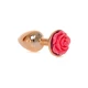 Boss Series Jewellery Red Gold Plug Rose Pink - Korek analny z ozdobnym kwiatem Różowy