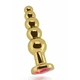 Rich R5 Gold Plug 4,9 Inch Red Sapphire  - Červený análny kolík s diamantom