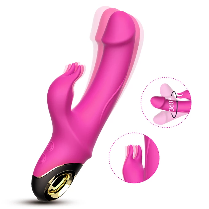 Boss Series Meteror Pink - Wibrator króliczek z ruchomą końcówką Różowy