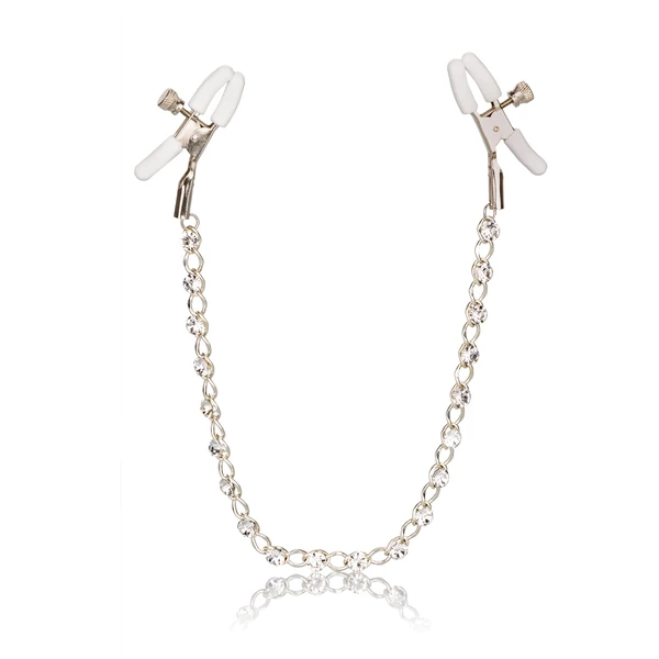 CalExotics Crystal Chain Nipple Clamps - Zaciski na sutki