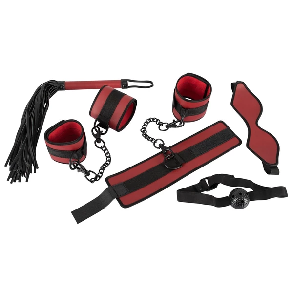 Bad Kitty Bondage Set RednBlack - Zestaw BDSM