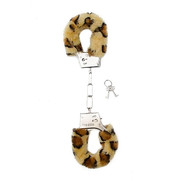 ShotsToys Furry Handcuffs Cheetah - Kajdanki z futerkiem centkowane