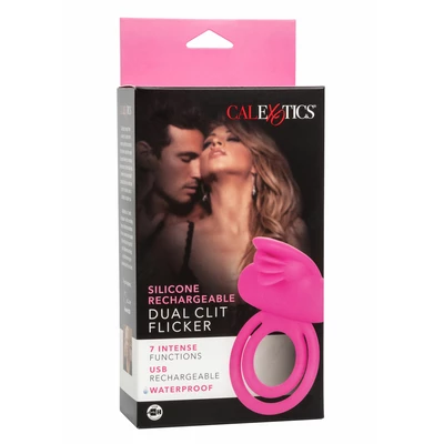 CalExotics Dual Clit Flicker Enhancer &quot;Ośmiorniczka&quot; - Wibrujący pierścień erekcyjny