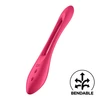 Satisfyer Elastic Joy Multi Vibrator (Red) - Wibrator elastyczny dla niej lub dla par Czerwony