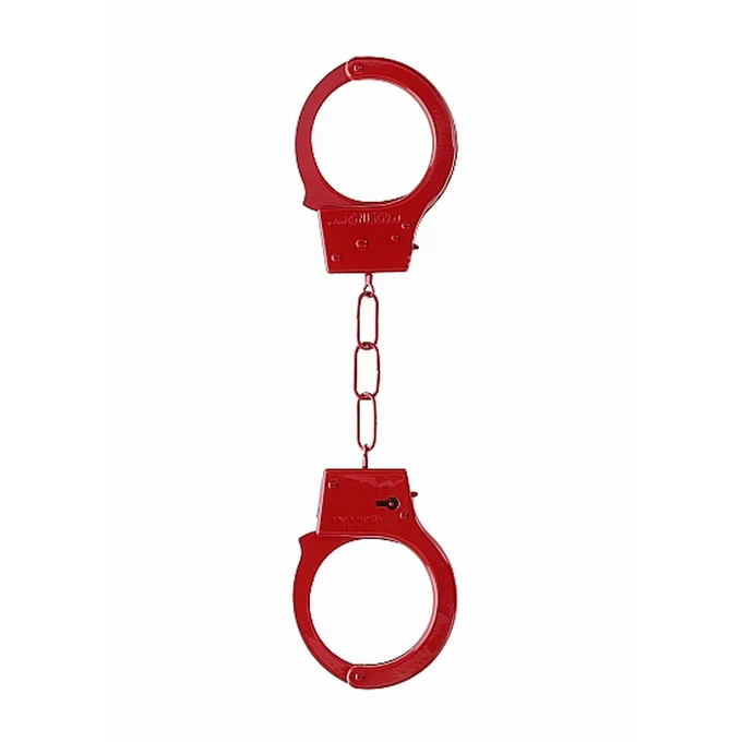 Ouch! Beginner&quot;S Handcuffs Red - Kajdanki metalowe Czerwony