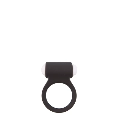 Lit Up Silicone Stimu Ring 3 Black - Wibrujący pierścień erekcyjny Czarny