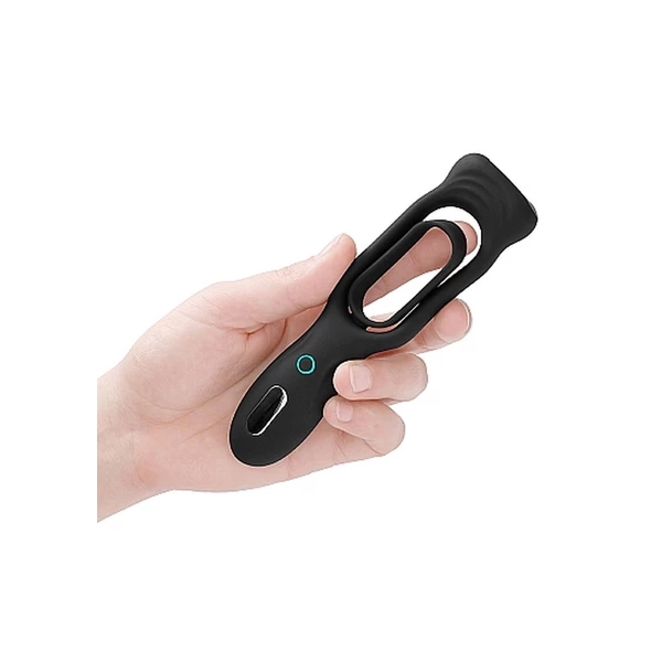 Sono N0. 88 Vibrating Rechargeable Cock Ring Black - Wibrujący pierścień erekcyjny