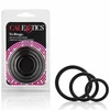 CalExotics Tri Rings Black - Zestaw elastycznych pierścieni erekcyjnych Czarny
