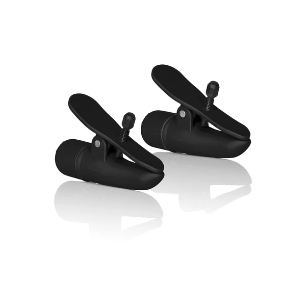 CalExotics Nipplettes Black - Wibrujące zaciski na sutki
