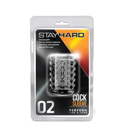 Blush Stay Hard Cock Sleeve 02 Clear - Nakładka na penisa