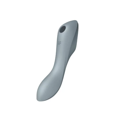 Satisfyer Vibrator Curvy Trinity 3 (Blue Grey) - Wibrator 3w1 do punktu G lub łechtaczki Szary