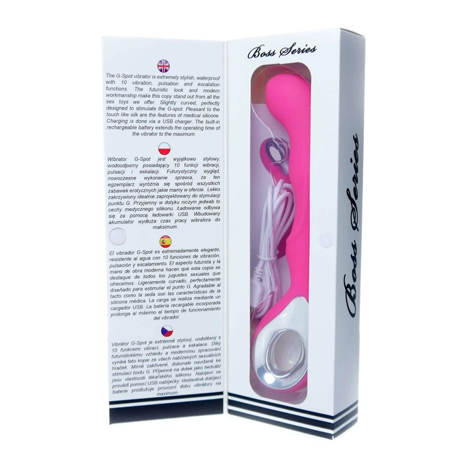 Boss Series Vibrator G Spot 10 - Wibrator do punktu G Różowy