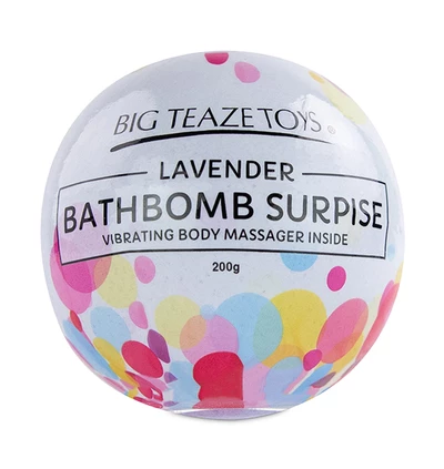 Big Teaze Toys Bath Bomb Surprise Lavender - Sól do kąpieli z miniwibratorem