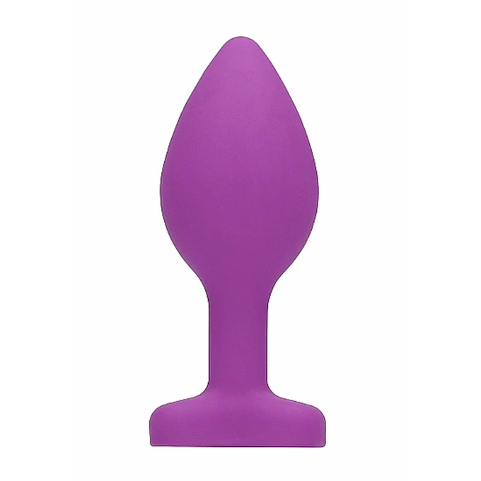 Ouch! Diamond Heart Butt Plug Large Purple - Korek analny z diamentem Fioletowy