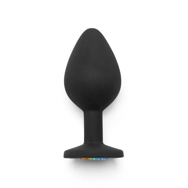 NS Novelties Rainbow Booty Jewel Medium - Korek analny z diamentem - tęczowy