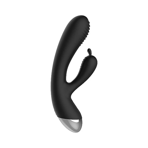 ElectroShock E Stimulation Rabbit Vibrator Black - Wibrator króliczek z elektrostymulacją