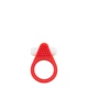 Lit Up Silicone Stimu Ring 1 Red - Wibrujący pierścień erekcyjny Czerwony