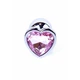 Boss Series Jewellery Silver Heart Rose  - Ružový análny kolík s diamantom