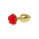 Boss Series Jewellery Gold Plug Rose Red  - Análny kolík s dekoratívnym kvetom Červený