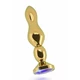 Rich R4 Gold Plug 4,8 Inch Purple Sapphire  - Fialový análny kolík s diamantom
