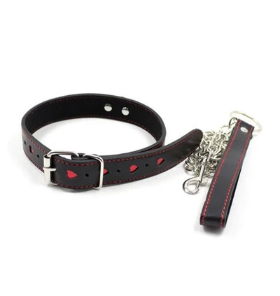 Toyz4lovers Easy Collar Leash Black - Obroża BDSM ze smyczą