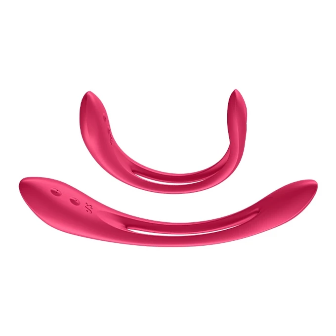 Satisfyer Elastic Joy Multi Vibrator (Red) - Wibrator elastyczny dla niej lub dla par Czerwony