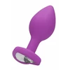 Ouch! Diamond Heart Butt Plug Large Purple - Korek analny z diamentem Fioletowy