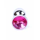 Boss Series Jewellery Silver Pink  - Ružový análny kolík s diamantom