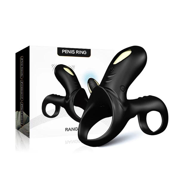 Boss Series Ranger Black - Wibrująca nakładka na penisa Czarny