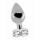 Rich Lucky Diamond Plug 3.75 Inch Silver  - Análny kolík s diamantom