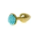 Boss Series Jewellery Gold Plug Rose Light Blue  - Análny kolík s dekoratívnym kvetom Modrý