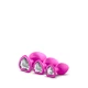 Blush Luxe Bling Plugs Training Kit Pink  - Sada análnych kolíkov s diamantom ružová