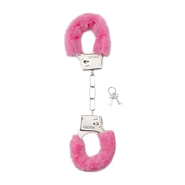 ShotsToys Furry Handcuffs Pink - Kajdanki z futerkiem Różowy