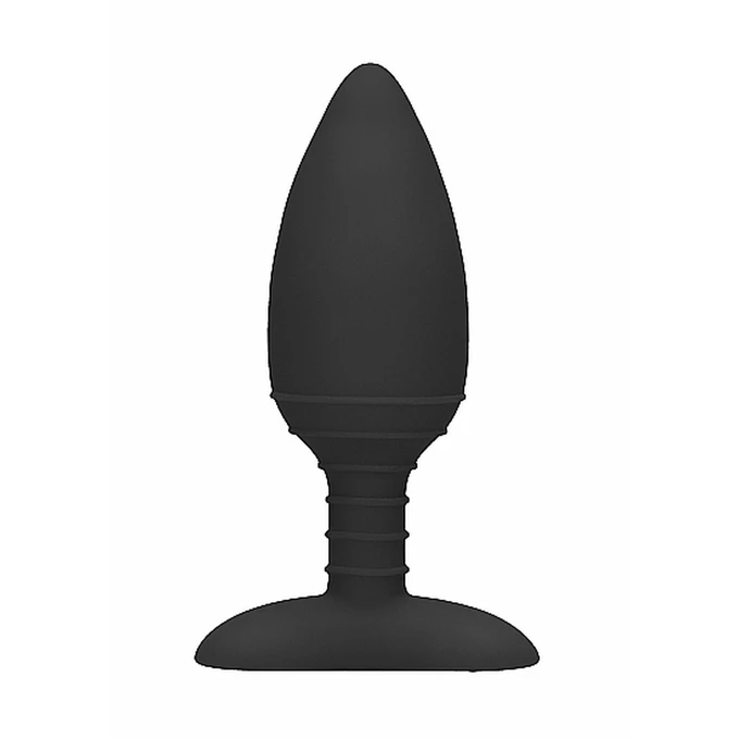 Elegance Heating Anal Butt Plug Glow Black - Wibrujący korek analny z opcją podgrzewania Czarny