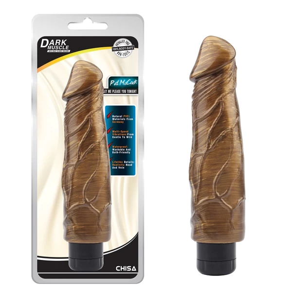 DarkMuscle pat mccock gold - Dildo wibrujące, Złoty