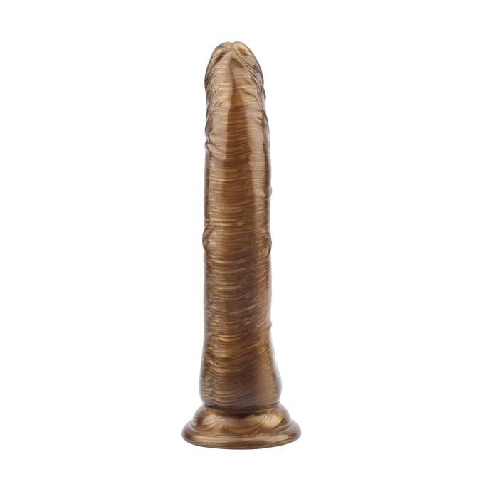 DarkMuscle mike hawk gold - Dildo klasyczne z przyssawką, Złoty