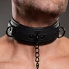 Master Series collared temptress necklace with nipple clamps - Obroża z klipsami na sutki