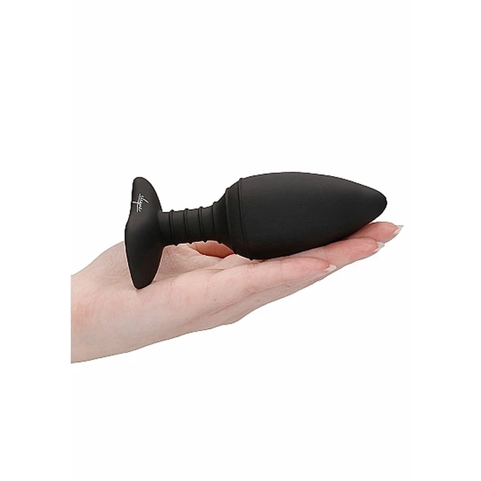 Elegance Heating Anal Butt Plug Glow Black - Wibrujący korek analny z opcją podgrzewania Czarny