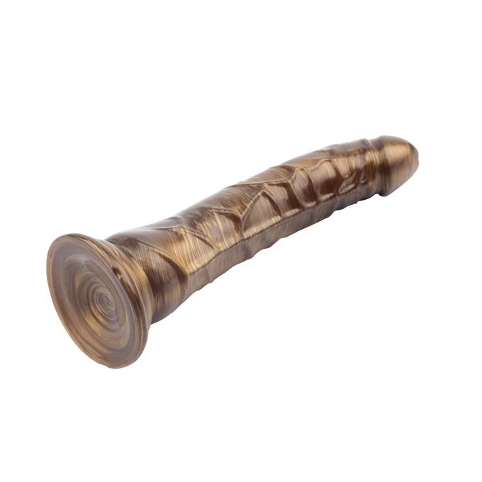 DarkMuscle mike hawk gold - Dildo klasyczne z przyssawką, Złoty