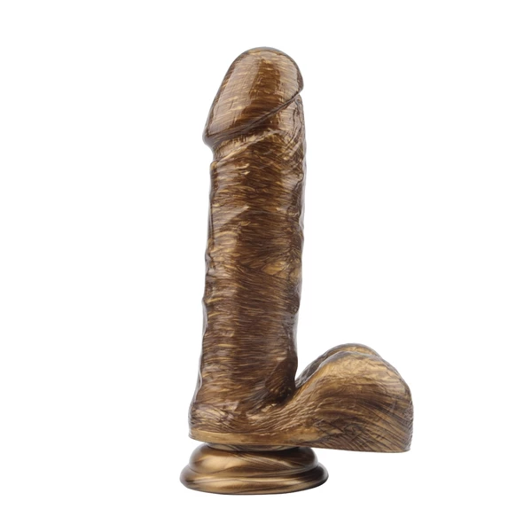 DarkMuscle ben dover gold - Dildo klasyczne z przyssawką, Złoty