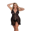 Anais Apparel Luxury dixie black chemise - Halka, Czarny