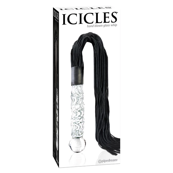 Icicles no 38 - glass whip - Pejcz z szklanym dildo