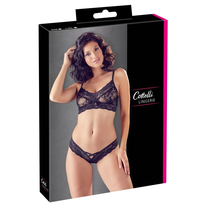 Cotelli bra and briefs - Komplet dwuczęściowy, Czarny