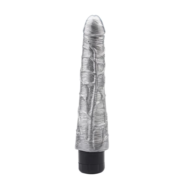 DarkMuscle johnny boner silver - Dildo wibrujące, Srebrny