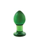 NS Novelties crystal medium green - Sklenený análny kolík, zelený
